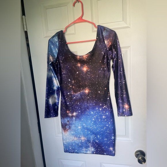 Galaxy Print Mini Dress - Picture 2 of 4